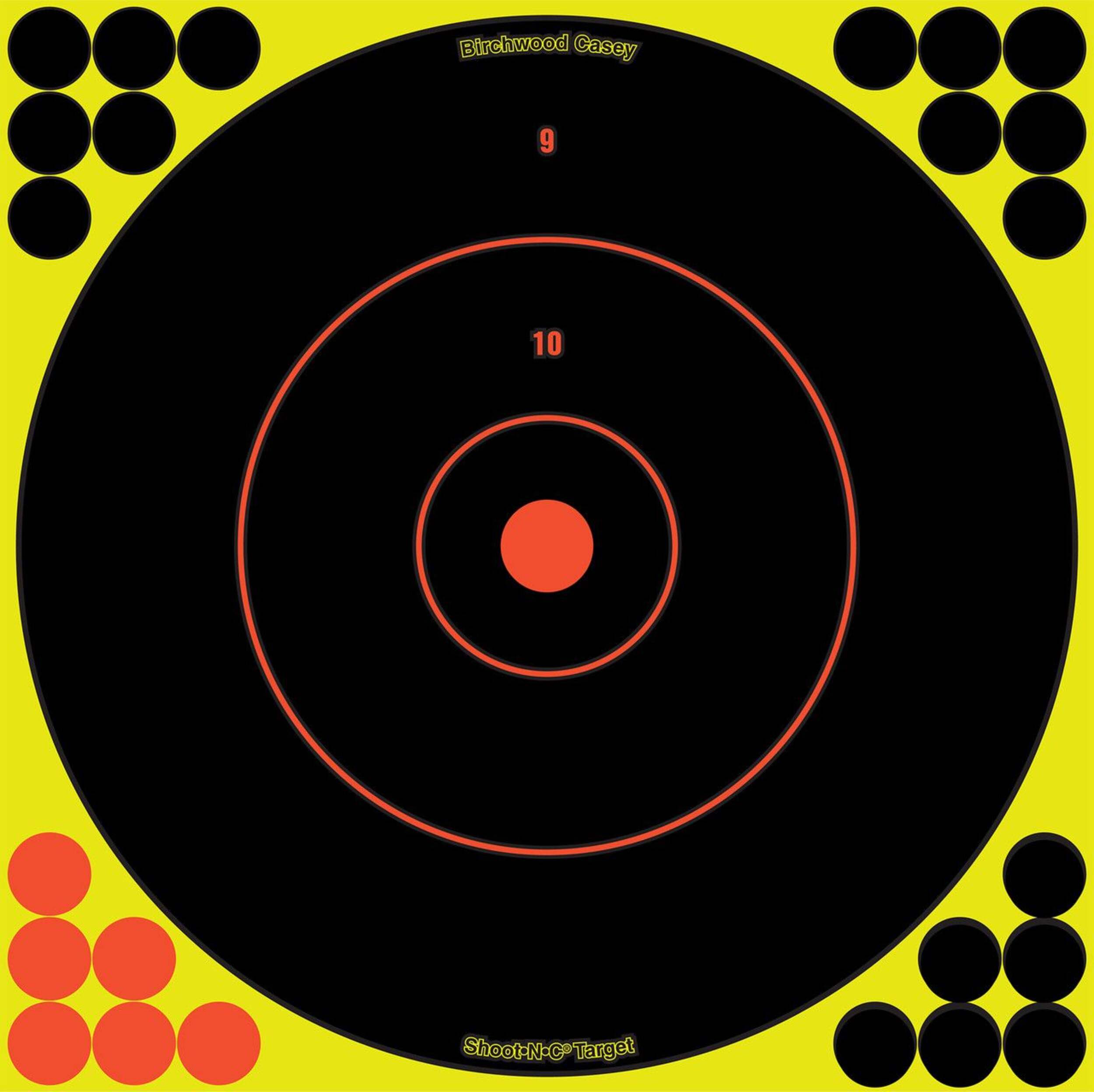 Birchwood Casey Shoot-N-C Bullseye Shooting Target, 12-in Front_Flat