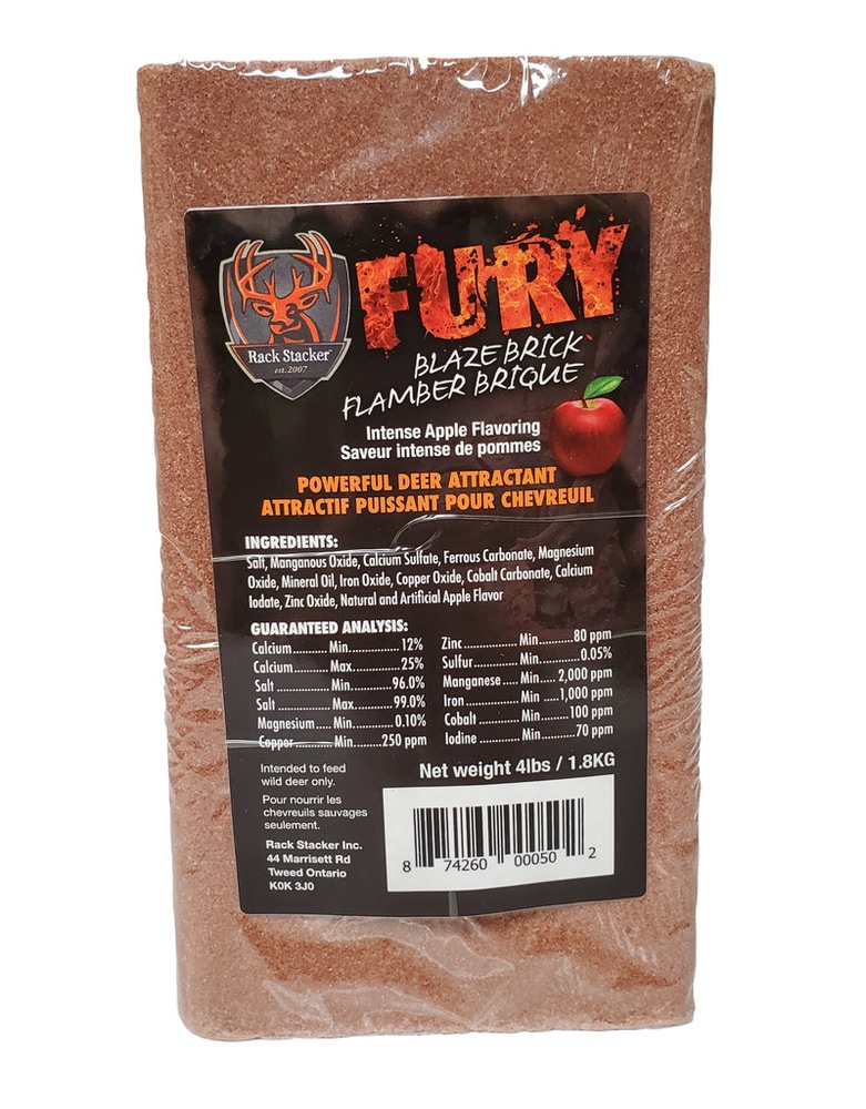 Rack Stacker Fury Blaze Brick Hunting Powerful Deer Attractant, Apple