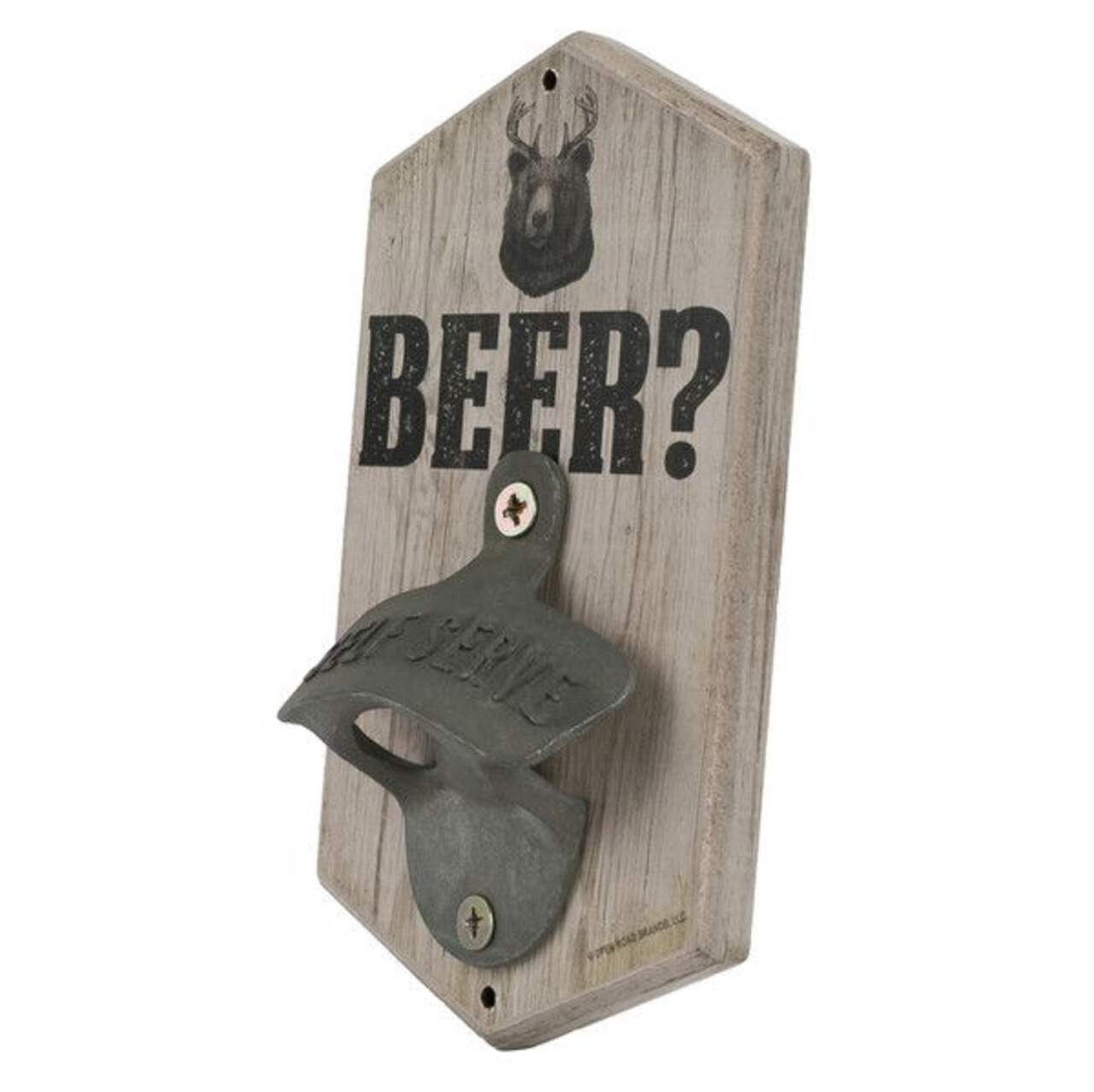 Open Road Brands Beer Metal Sign with Bottle Opener