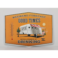 Open Road Brands "Life Needs More Bait & Tackle" Decorative Thermometer Sign Front_Flat