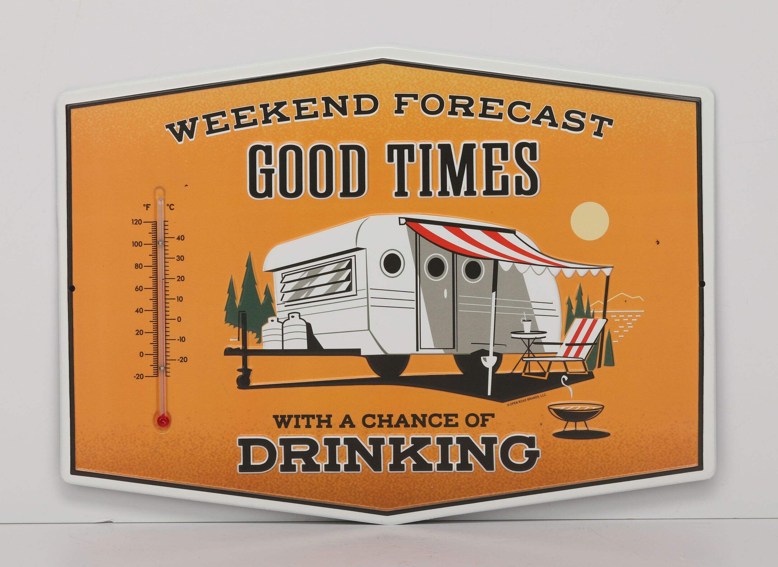 Open Road Brands "Life Needs More Bait & Tackle" Decorative Thermometer Sign Front_Flat