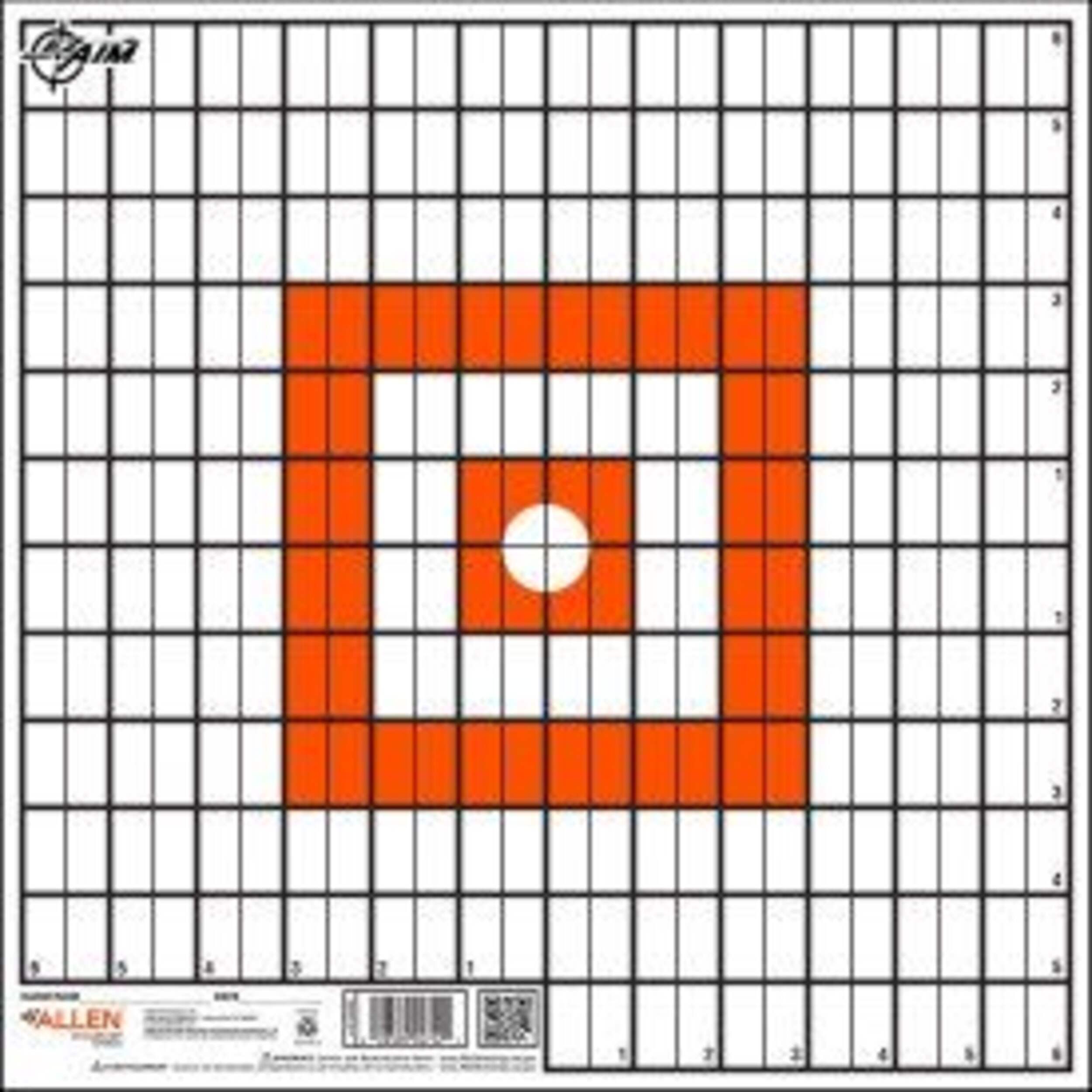 Allen EZ Aim Paper Grid Shooting Target, 12-in, 12-pk Front_Flat