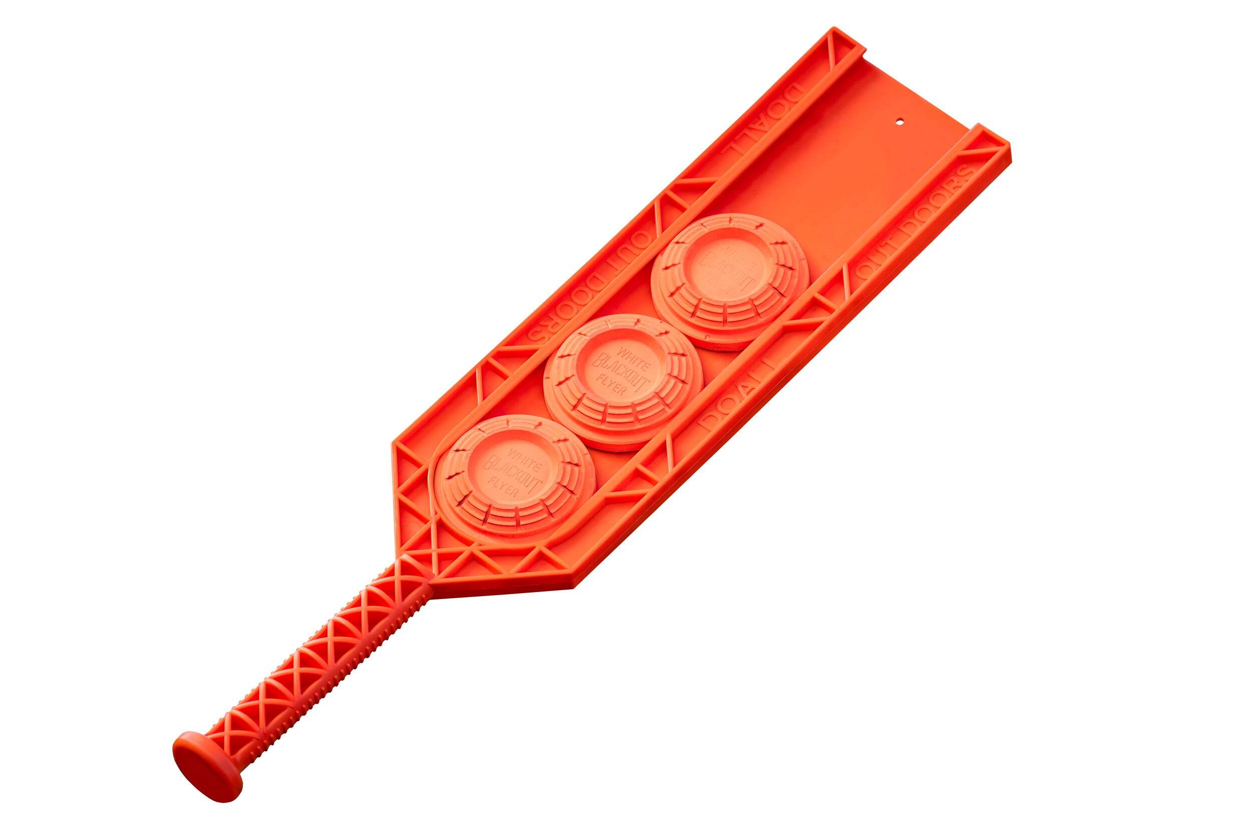 Do-All Outdoors Triple Clay Target Thrower, Ambidextrous, Orange Front_Angled_Left