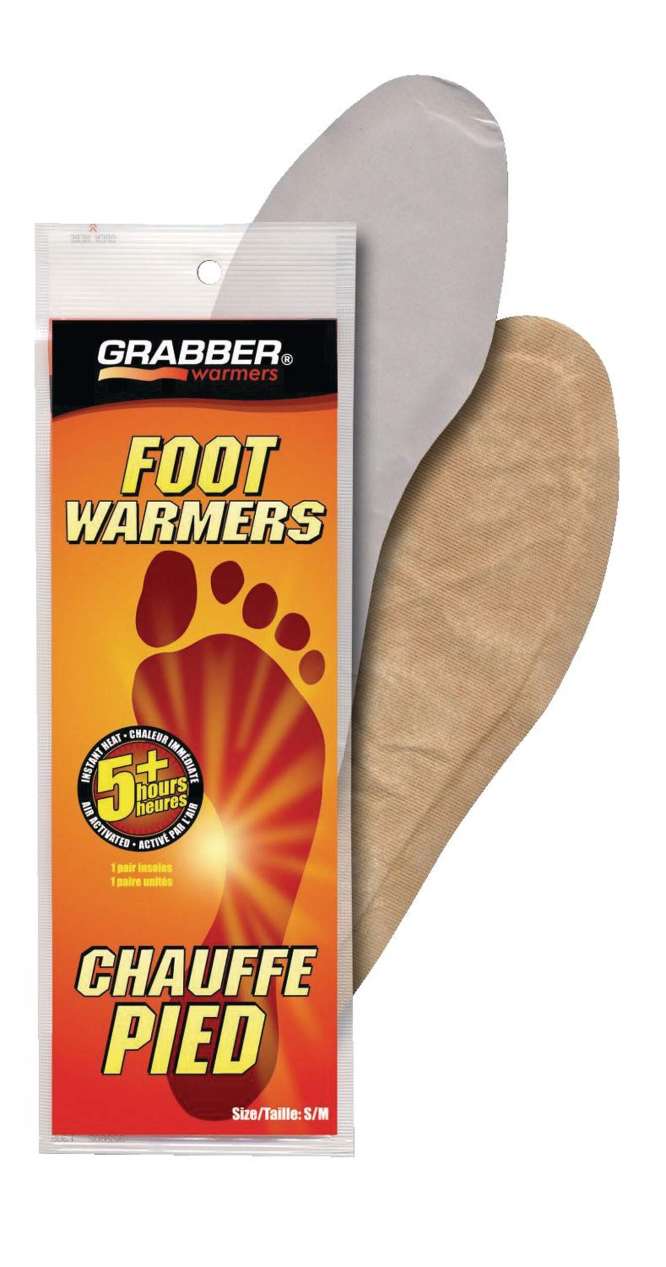 Grabber In-Sole Foot Warmers, Air-Activated, 1-Pair, Small/Medium Composite_or_Mixed