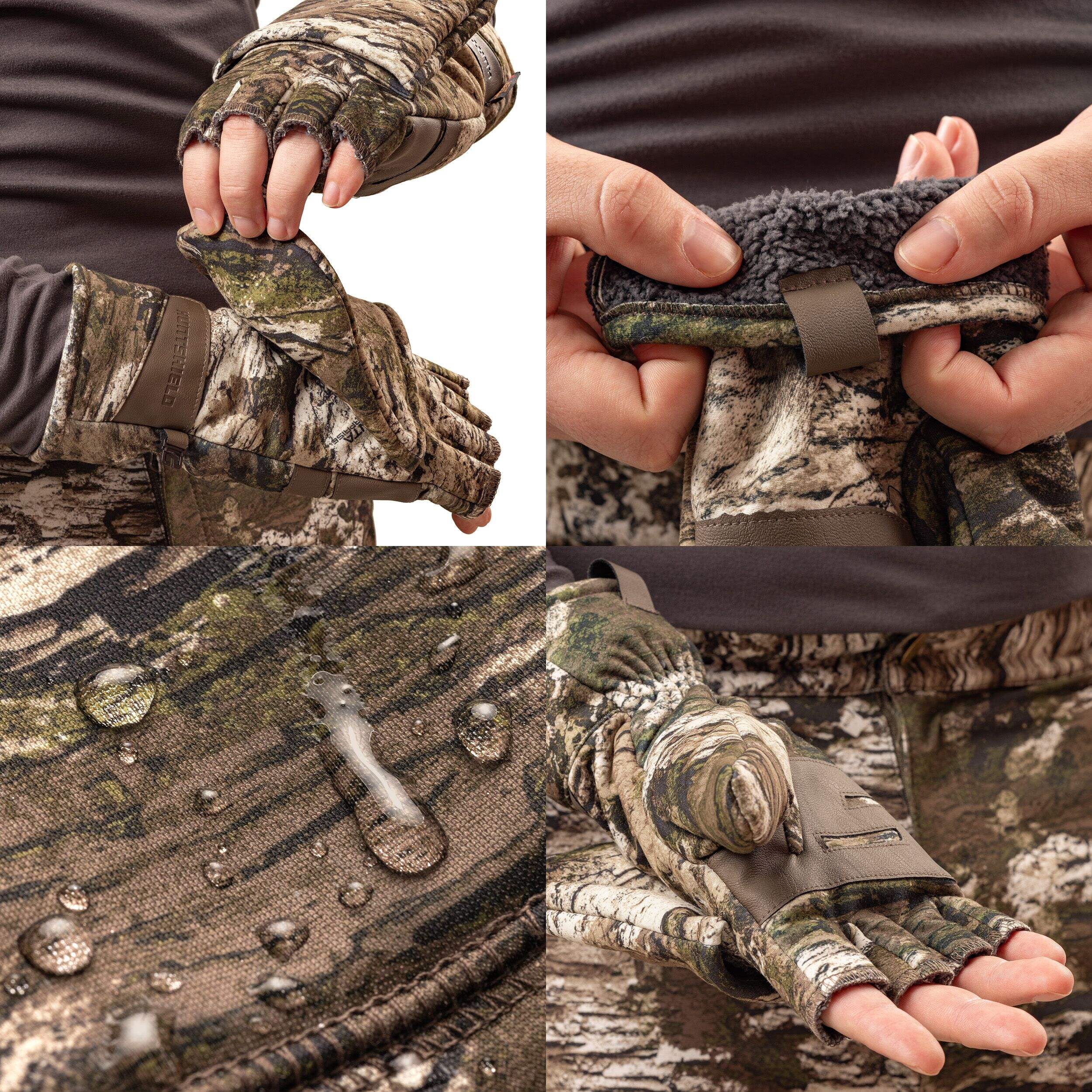 Huntshield Men's Heatboost Tech Hunting Pop Top Gloves, M/L Composite_or_Mixed