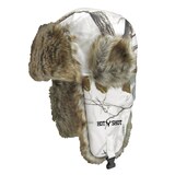 Hot Shot TraPPer Hat with Faux Fur for Hunting/Hiking, Realtree Snow Camo Front_Angled_Left