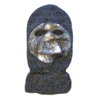 Comfortable Warm Balaclava Hat with Full Face Mask for Hunting, One Size, Camo/Grey
