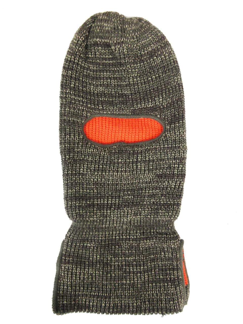 Reversible Knit Balaclava Hat with Face Mask for Hunting, One Size, Camo/Blaze  Orange