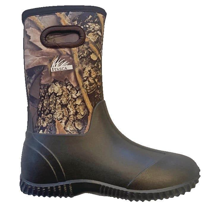 Yukon Gear Youth Waterproof Hunting Boots with Side Handles Brown