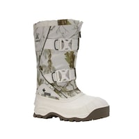 Kamik Cody XT Men's Waterproof Hunting Boots with Adjustable Buckles, Outdoor/Hunting/Winter, White Front_Three_Fourths_Angled_Right
