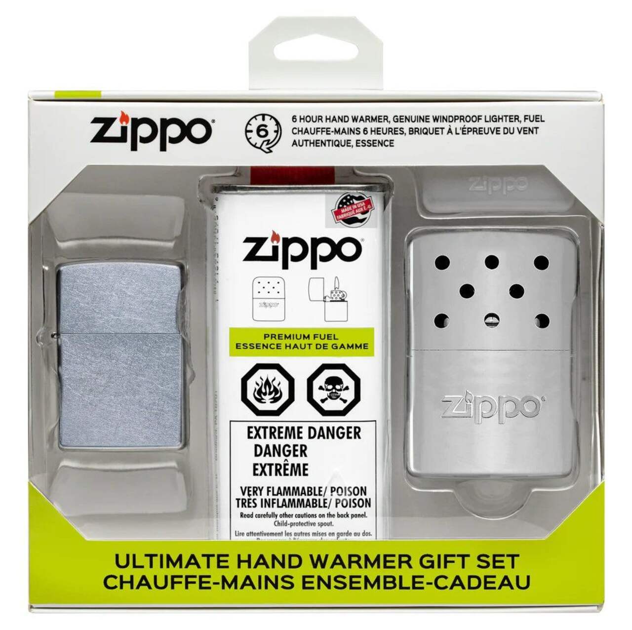 Zippo Gift Set - 12 Fl.oz Fluid Fuel and 3 Wick Card 3 Flint Card (18