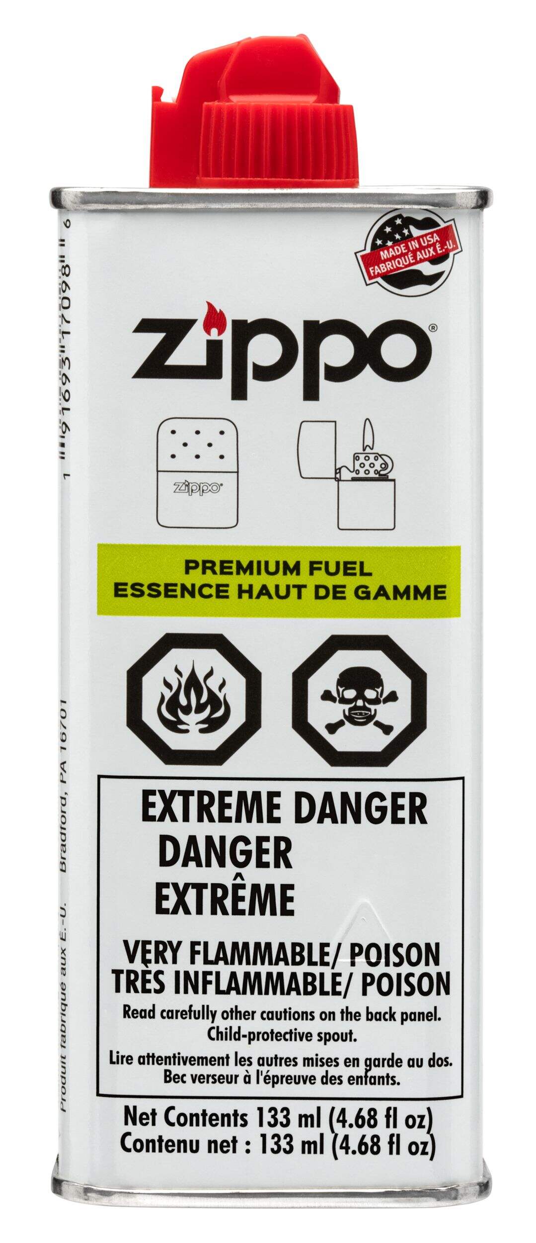 Zippo Hand Warmer Clean Burning Fluid, 4.68-oz/133-mL Front_Flat
