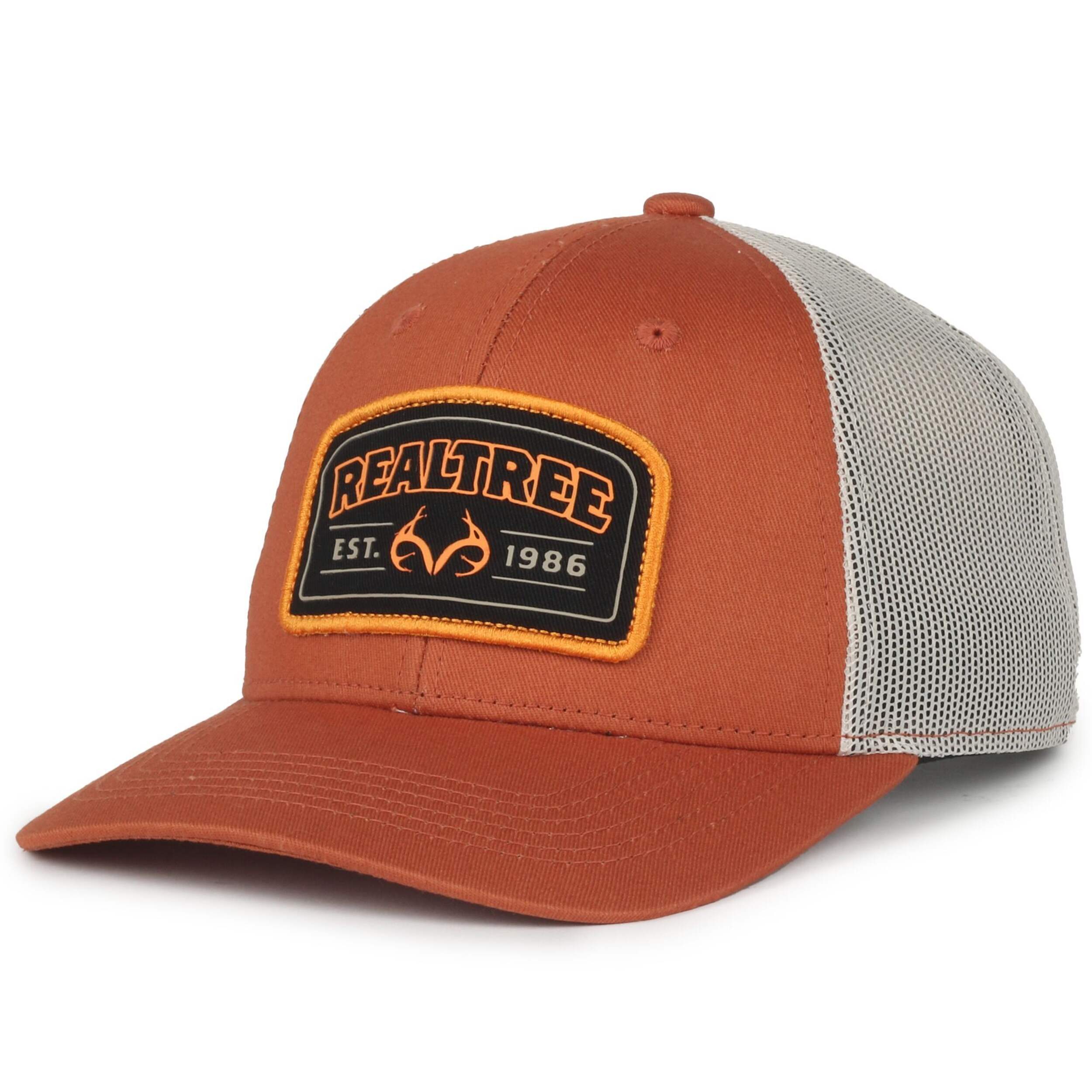 Outdoor Cap Realtree 6-Panel Mid Pro Cap, Burnt Orange/Putty Front_Three_Fourths_Angled_Left