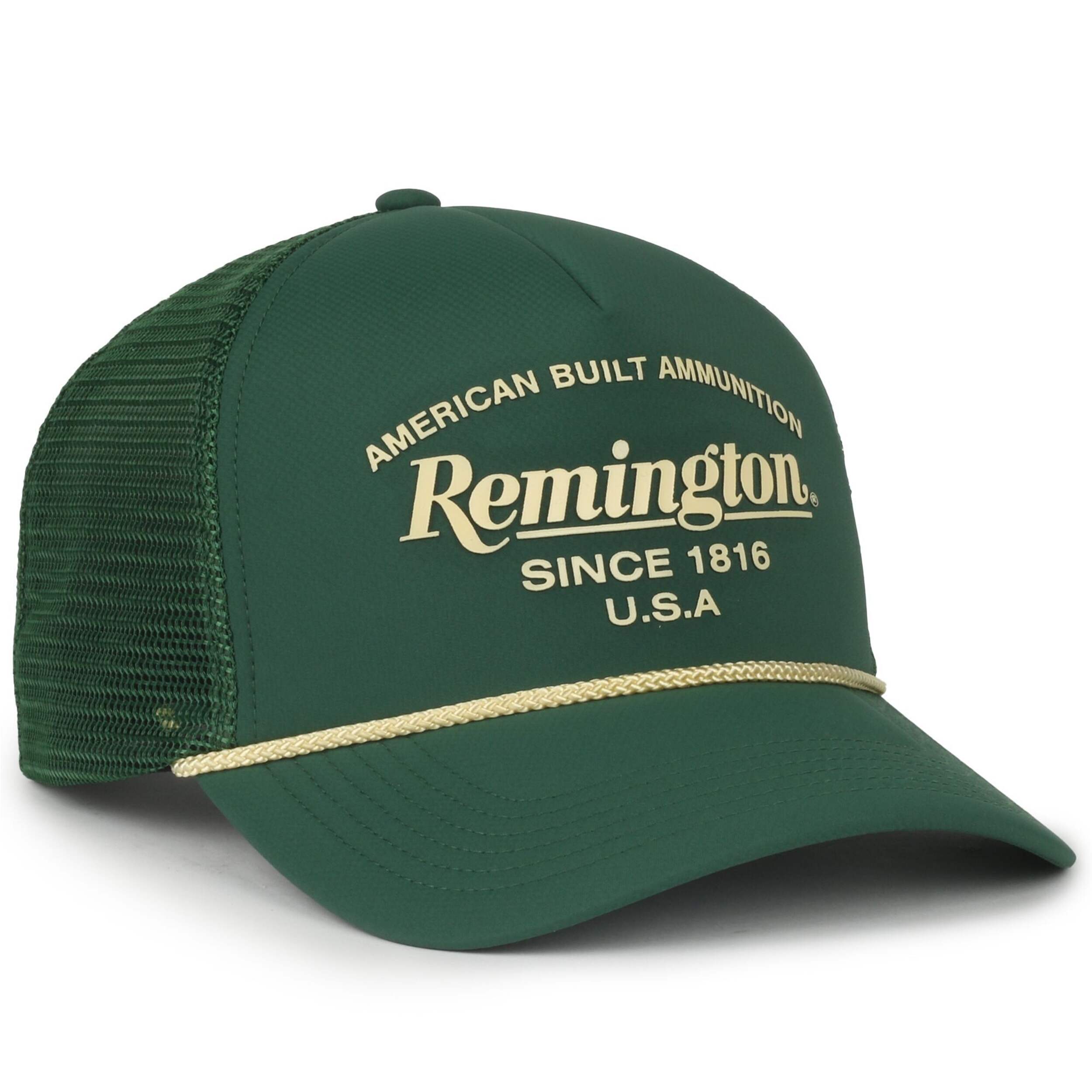 Outdoor Cap Remington Hunter/Dark Green Trucker Cap Front_Three_Fourths_Angled_Right
