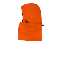 Hot Shot Warm Fleece Balaclava Hat for Hunting with Adjustable Toggle, Blaze Orange Side_Left