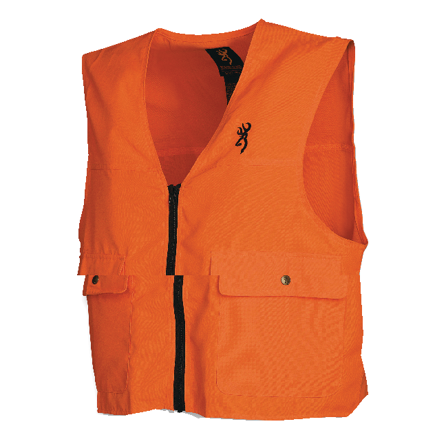 orange down hunting vest