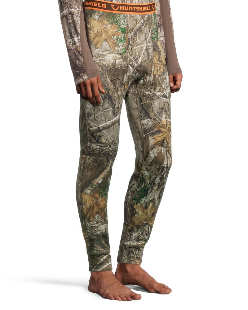 Huntshield Men's Base Layer Moisture-Wicking Hunting Pants, Realtree ...