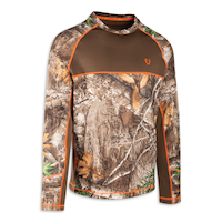 Huntshield Men's Base Layer Moisture-Wicking Top, Realtree Xtra Camo Front_Angled_Right