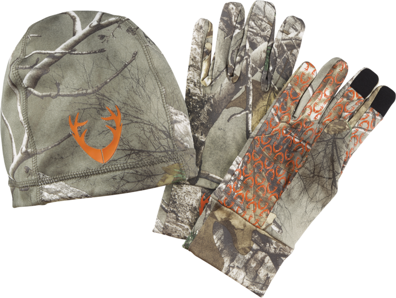 Huntshield Men's Savage Skin Hunting Beanie & Ruger Lightweight Glove Set,  Realtree XTRA Camo