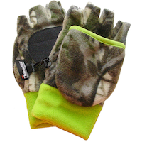Hot Shot Youth Fleece Hunting Flip Mitts/Gloves with Non-Slip Grip and Warm Thinsulate Lining, Camo Composite_or_Mixed