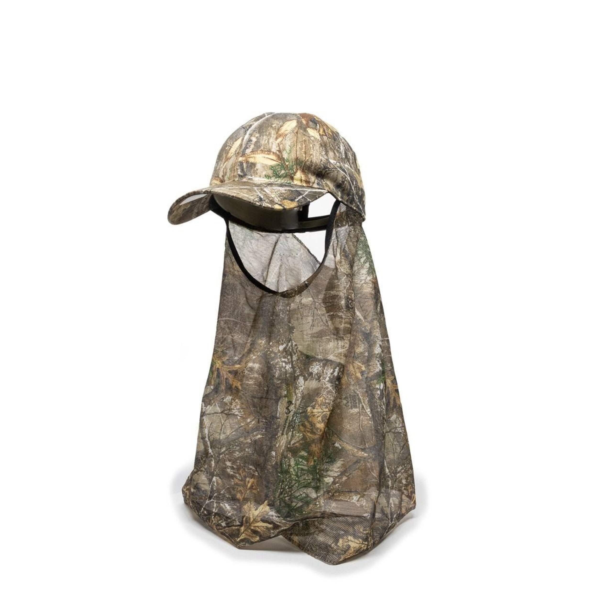 Full Mesh Hunting Facemask has Cap with Snap Closure, One Size, Camo Front_Angled_Left