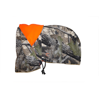 Haut à capuchon et foulard 2-en-1 en molleton polaire chaud Hot Shot pour hommes pour la chasse et la randonnée, camouflage/orange vif