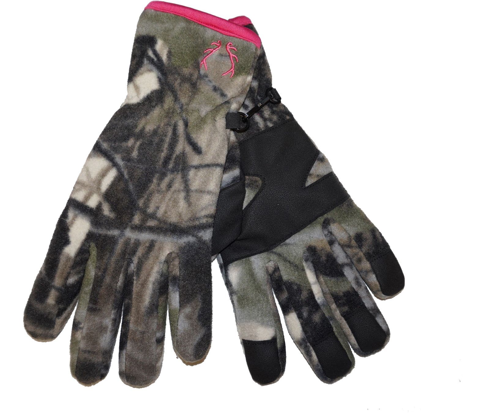 Hot Shot Women's Warm Insulated Fleece Hunting Gloves with Non-Slip Palm,  Camo/Pink