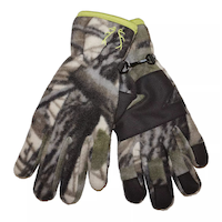 Hot Shot Youth Warm Insulated Fleece Hunting Gloves with Non-Slip Palm, Camo/Green Composite_or_Mixed
