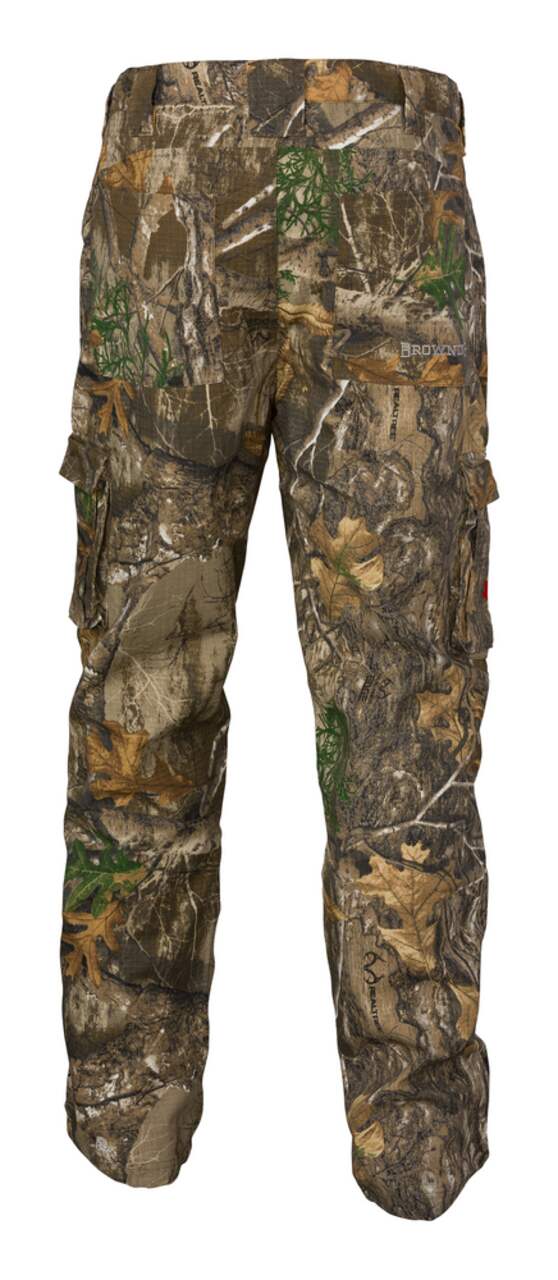 Browning Lightweight RiPstoP Durable Stretch Hunting Cargo Pants, Realtree  Edge Camo