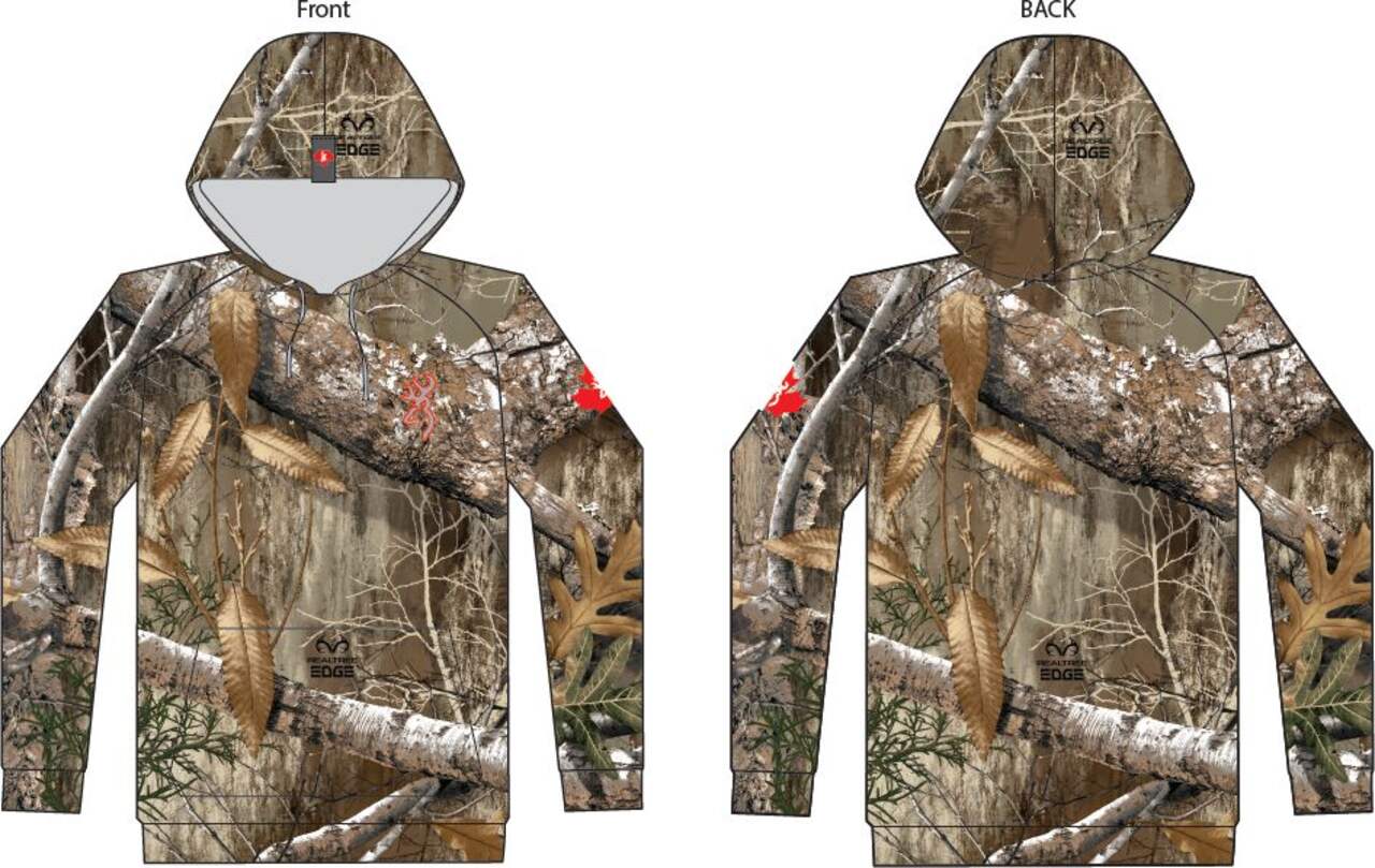 Huntshield Youth Pullover Hoodie with Pockets for Hunting/Hiking, Camo/Green