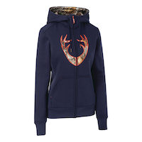 Huntshield Women's Zip Hoodie Front_Angled_Right