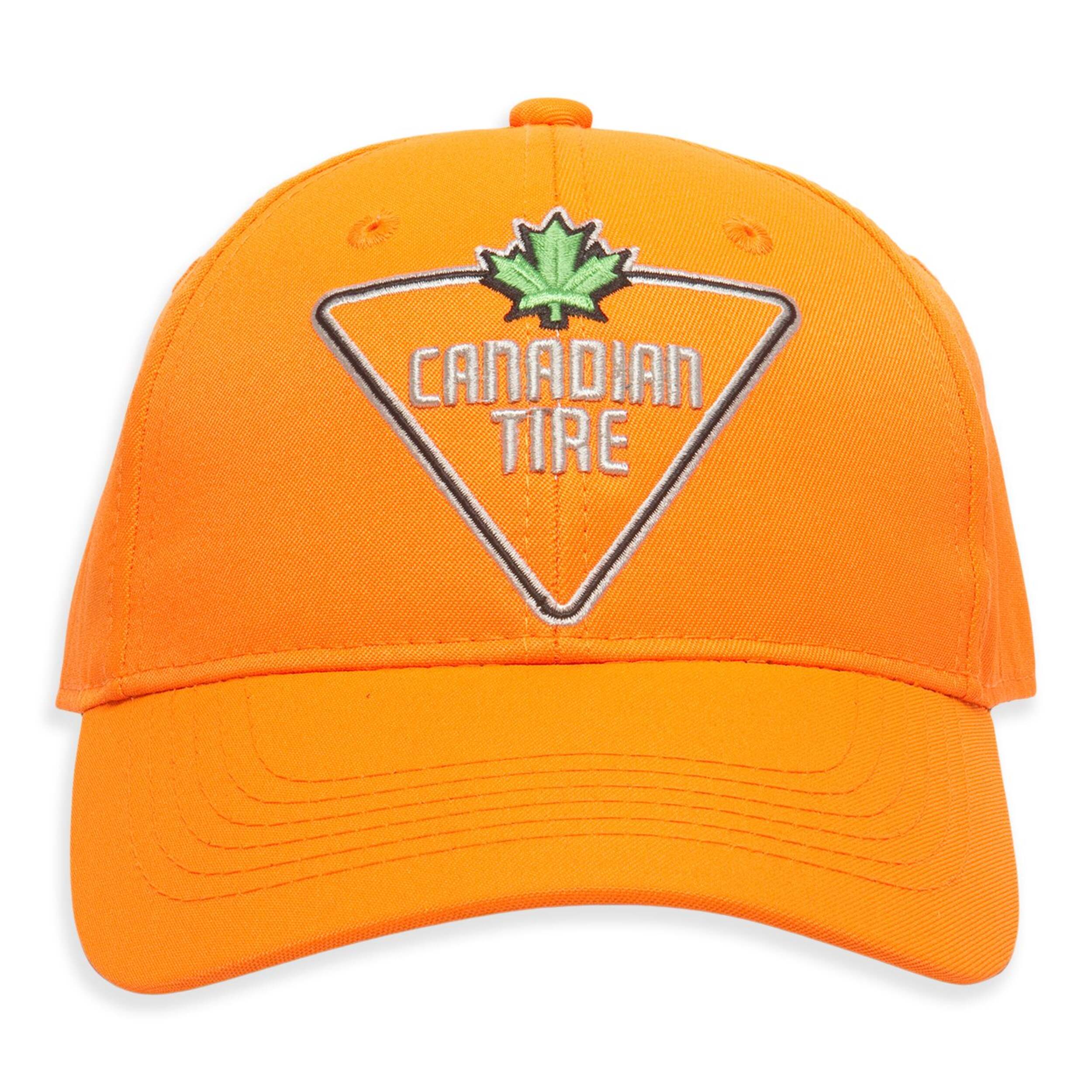 Canadian Tire Hunting Baseball Cap with Adjustable Closure for Secure Fit, Orange Front_Elevated