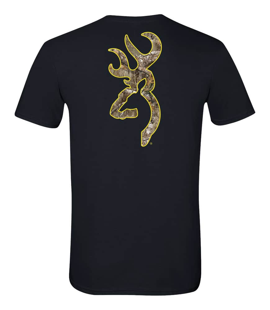 Browning Buckmark Cotton T-Shirt for Hunting/CamPing/Hiking, Black ...