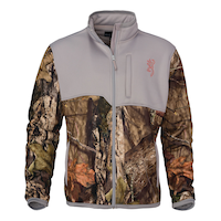 Browning Unisex High Pile Hunting Jacket with Zippered Hand Warmer Pockets, Camo Front_Flat