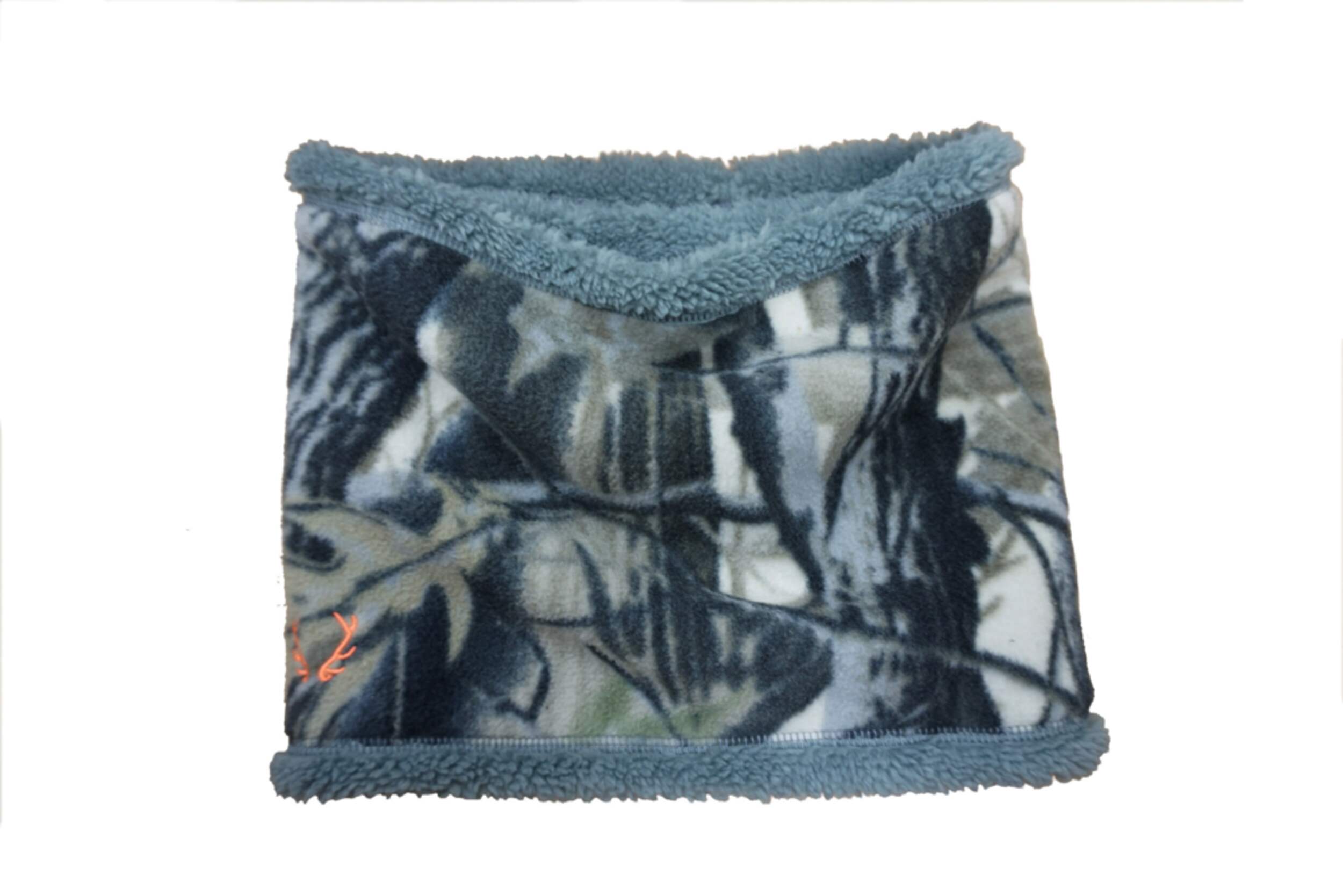 Yukon Gear Men's Fleece Hunting Neck Warmer with Warm Lining, Camo Front_Flat