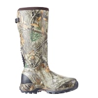 Huntshield Men's Insulated WaterProof Rubber Hunting Boots with Scent-Free Lining, Camo Side_Right