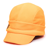Tuque de chasse à visière en molleton Yukon Gear avec rebord et visière, orange vif Front_Angled_Left
