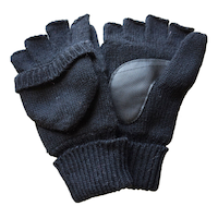 Yukon Gear Ragwool Flip Mitts/Gloves with Handwarmer Pocket for Hunting/Hiking, Black