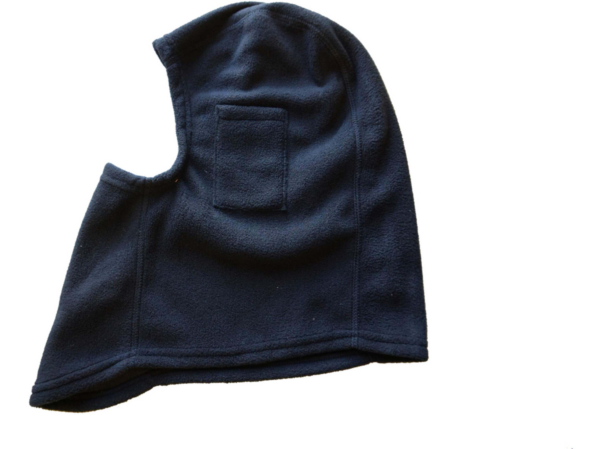 Yukon Gear Soft Fleece Balaclava/Hat with Earwarmer Pocket for Hunting/Hiking, Black Front_Flat