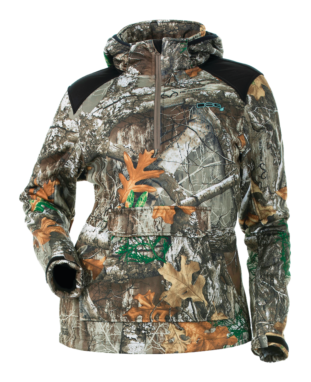 DSG Women's Breanna Fleece Pullover Hunting Jacket with Removable Hood, Camo