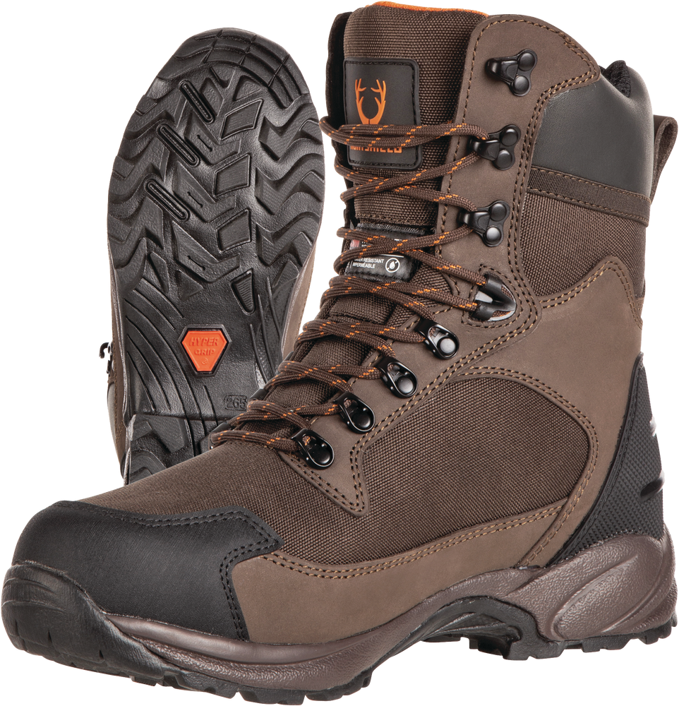Huntshield Men's Eastern Tracker WaterProof Hunting Boots with Leather/Canvas UPPer, Brown