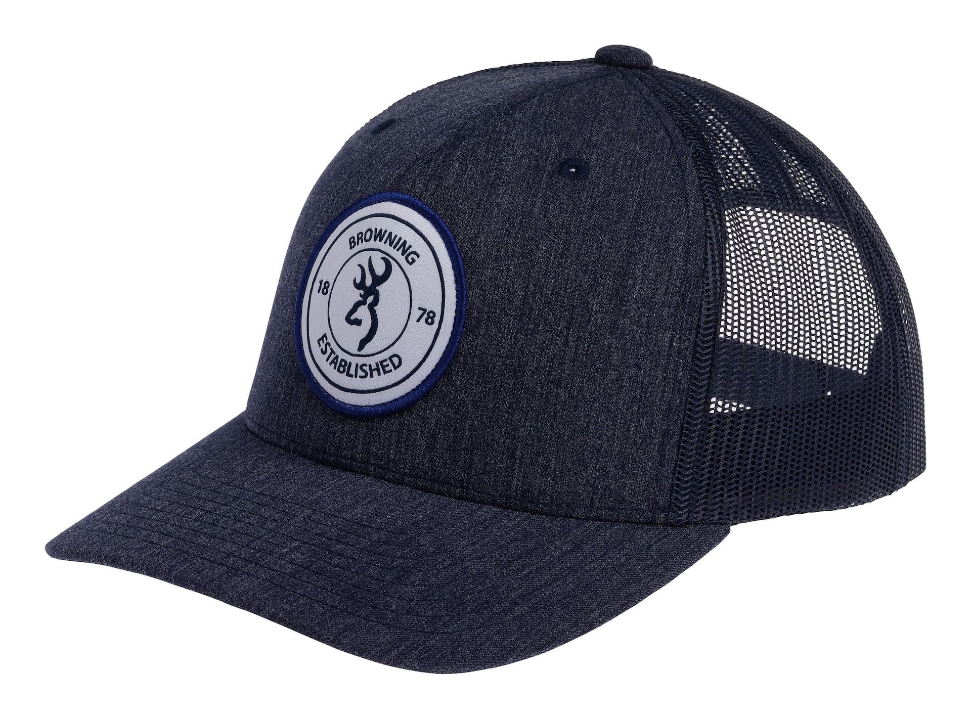 Browning Scout Hunting Mesh Back Baseball CaP with Adjustable Closure, Navy  Blue