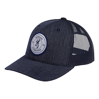 Browning Scout Hunting Mesh Back Baseball CaP with Adjustable Closure, Navy Blue Front_Angled_Left