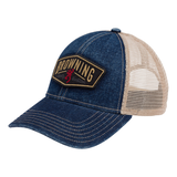 Browning Denim Hunting Mesh Back Baseball CaP with Adjustable Closure Front_Angled_Left