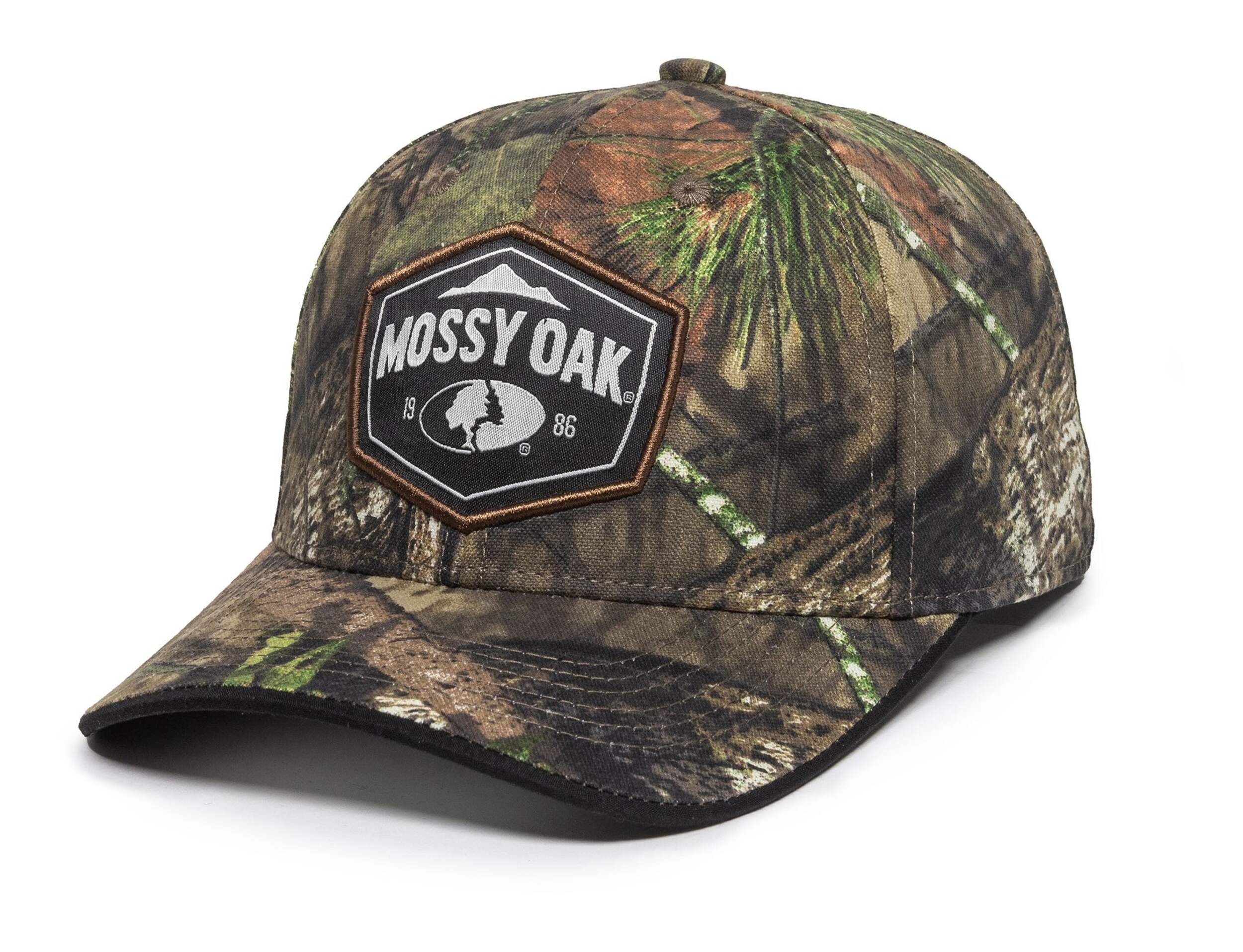 Casquette de baseball de chasse Mossy Oak avec fermeture réglable, camouflage Mossy Oak Front_Angled_Left