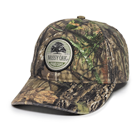 Mossy Oak Hunting Baseball Cap with Adjustable Snap Closure, Mossy Oak Camo Front_Angled_Left