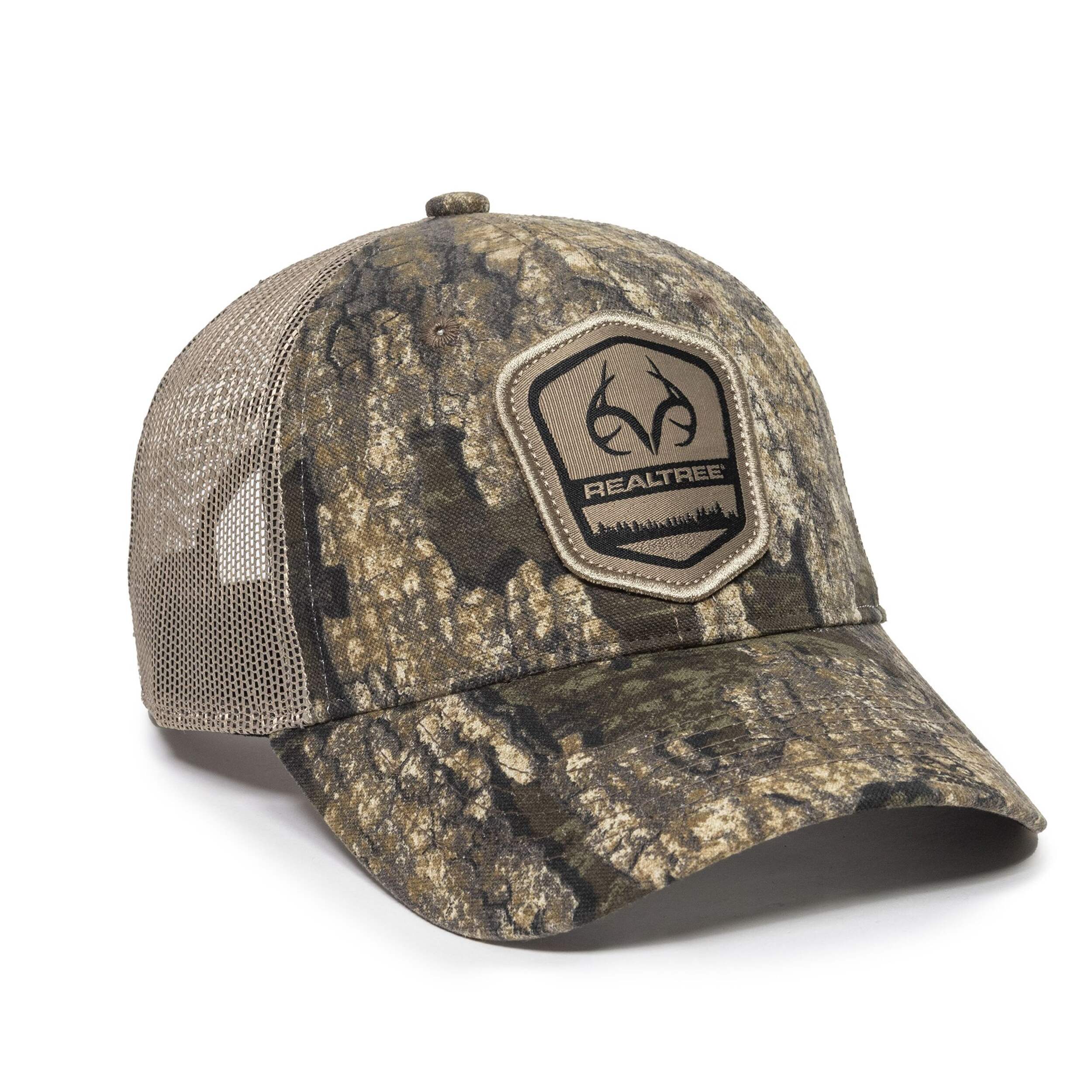 Casquette de baseball à dos en filet de chasse Realtree avec fermeture réglable, camouflage Realtree Timber Front_Three_Fourths_Angled_Right