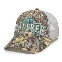 Casquette de baseball à dos en filet de chasse Realtree pour femmes avec fermeture réglable, camouflage Realtree Edge Front_Three_Fourths_Angled_Left