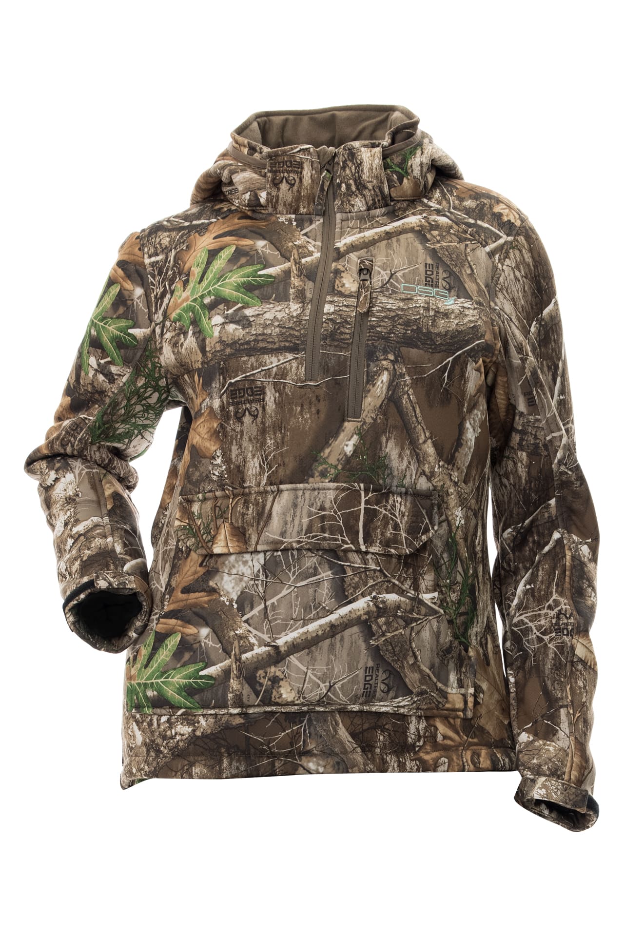 DSG Women's Water-RePellent Pullover Hunting Hoodie with Large Kangaroo  Pocket, Camo