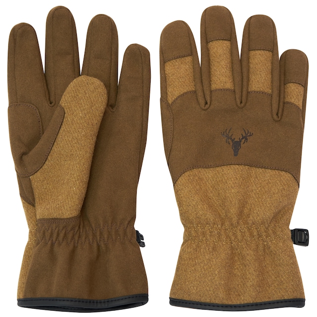 Hot Shot Men's Warm Durable Faux Leather UPland Hunting Gloves, Brown